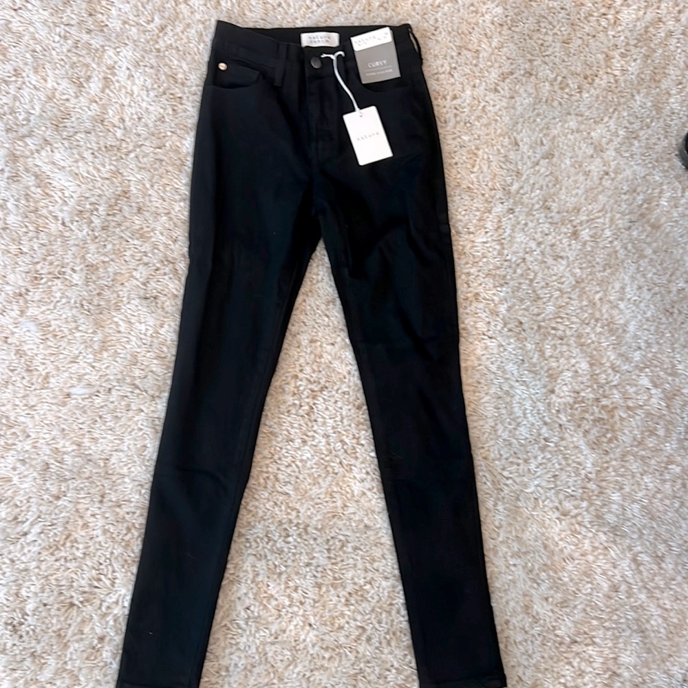 Nature Denim Black Skinny Jeans, Size 3/25